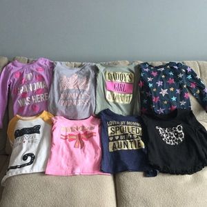 8pc lot of 2T long sleeve girls tops